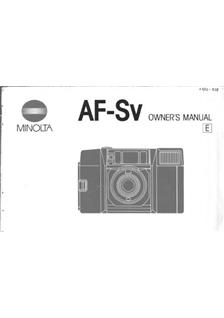 Minolta AF-Sv manual. Camera Instructions.